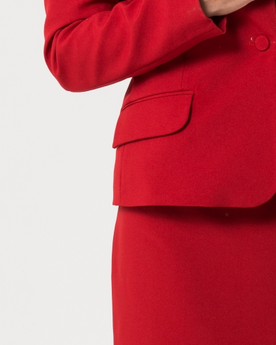 Пиджак офисный красный